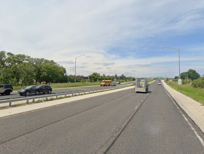 Route 53 in Cook County, near the Lake County border. Image: Google Maps