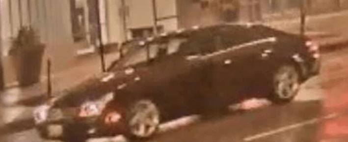 Surveillance image of the Mercedes.