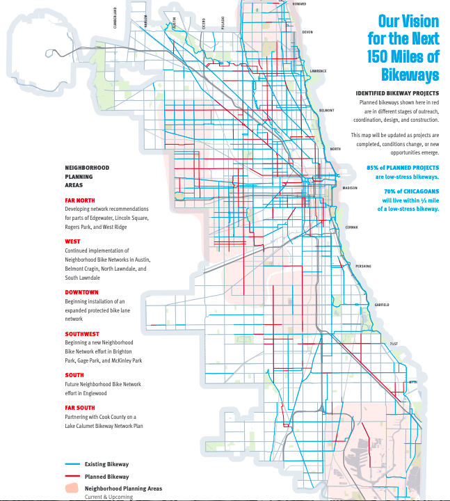 Map of existing and proposed new bikeways. Image: CDOT